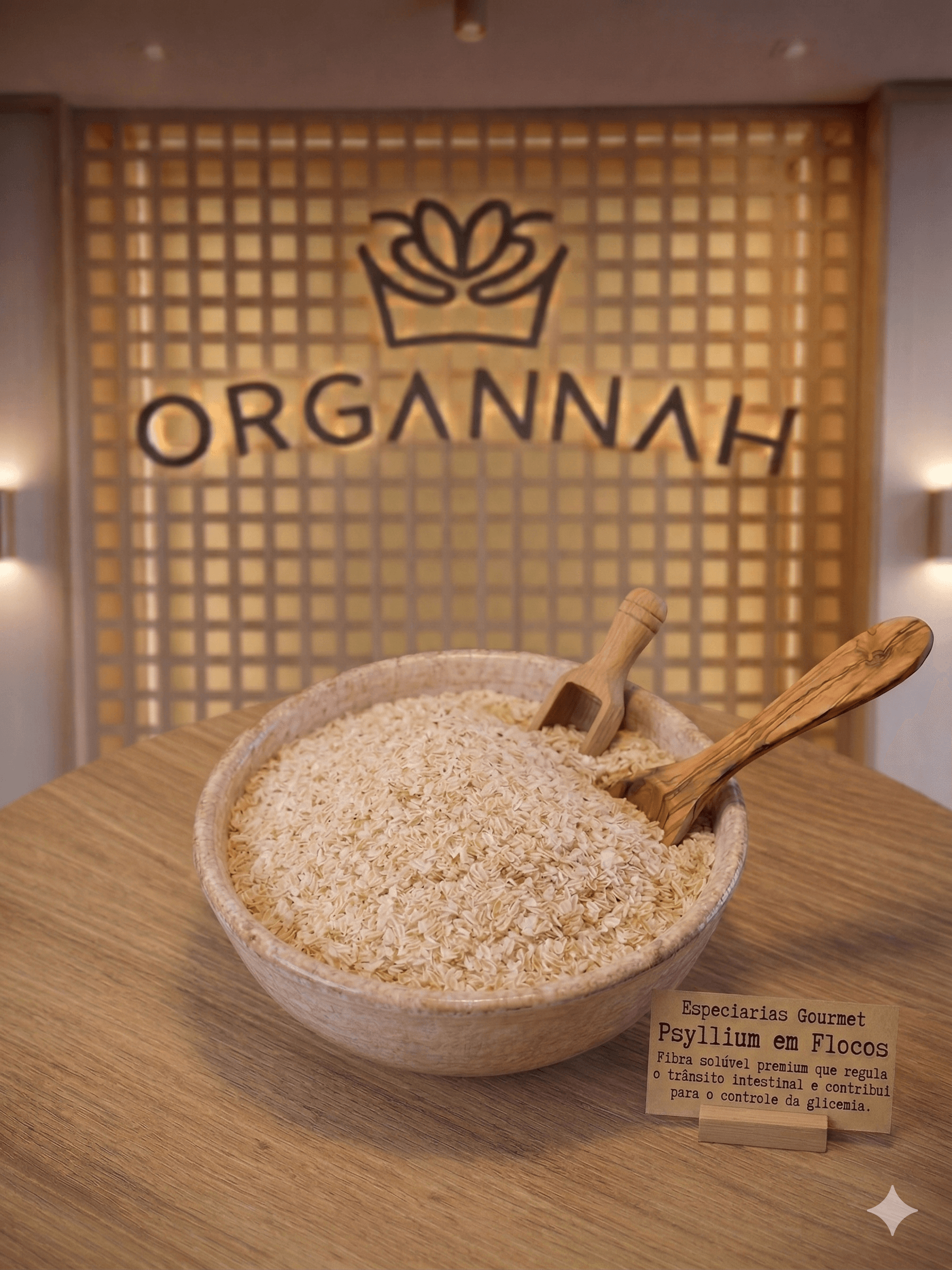 Psyllium em Flocos disponível na Organnah